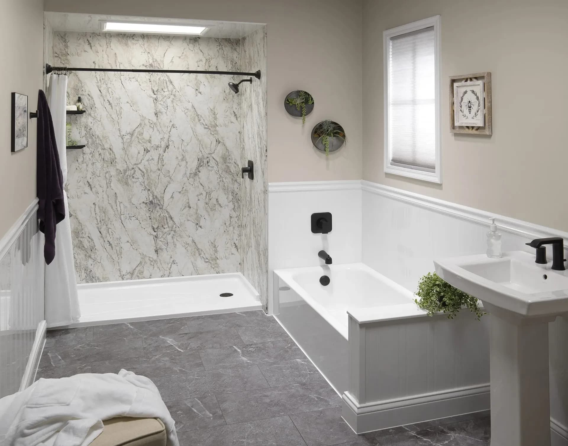 Shower and Bathtub